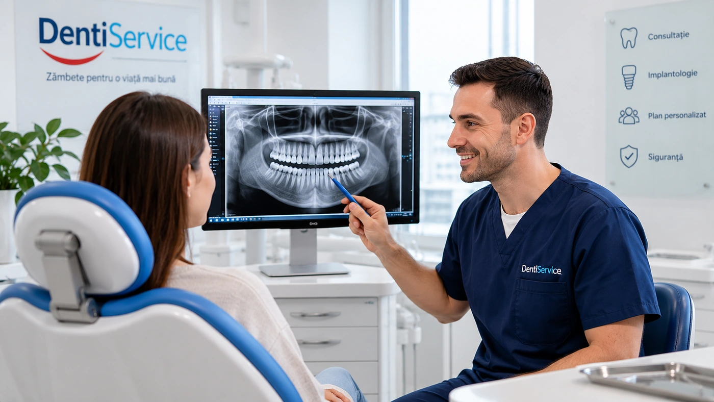 Consultație stomatologică cu evaluarea radiografiei panoramice la Denti Service Bacău