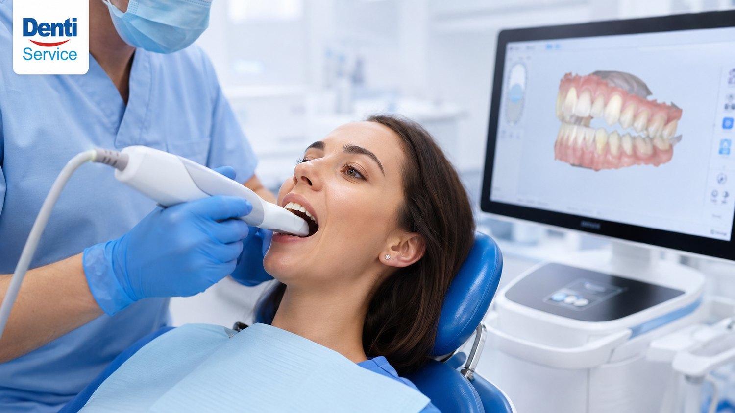 Scanare intraorală digitală pentru lucrare protetică – Denti Service Bacău